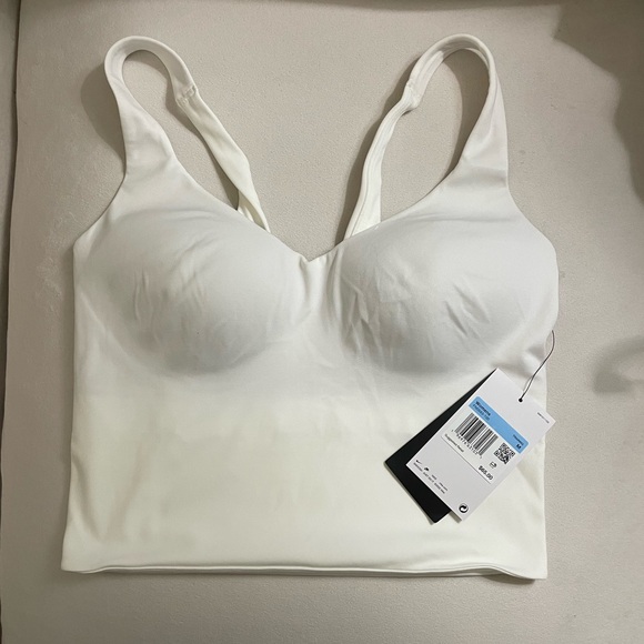 Nike NWT Alate Lightweight Padded Sewn In Pads Sports Bra Dri Fit White Size M - Picture 3 of 7